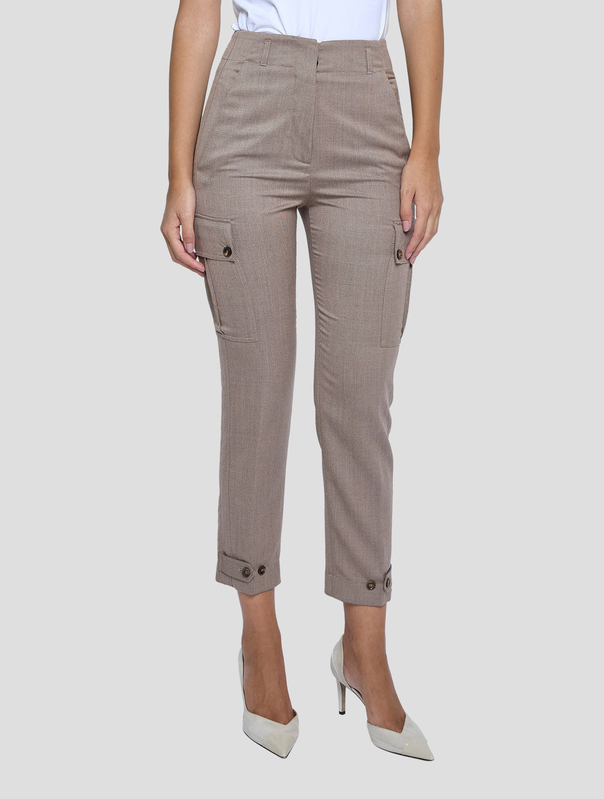 Kiton Brown Virgin Wool Pants Women