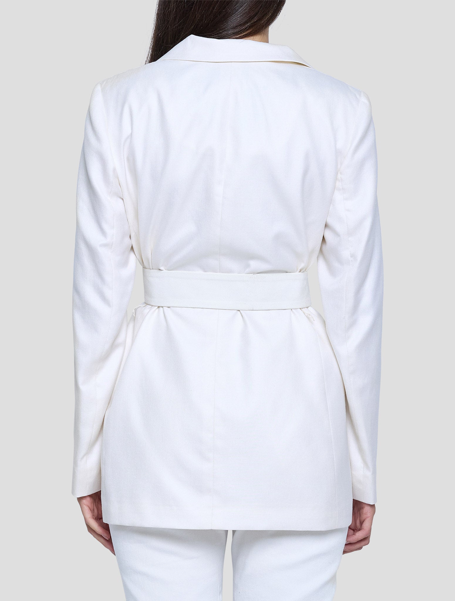 Kiton White Silk Cashmere Linen Blazer Women