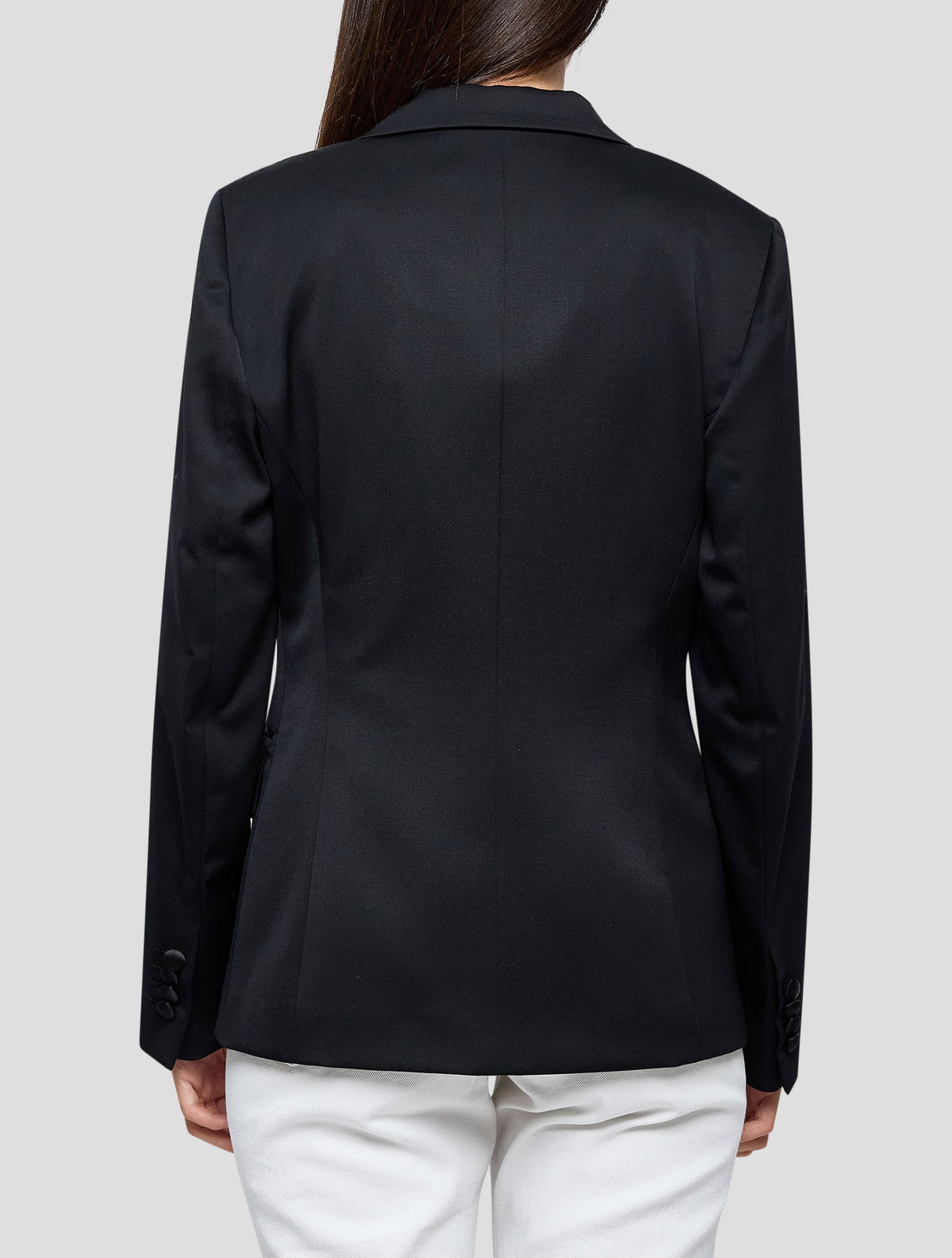 Kiton Black Virgin Wool Ea Blazer Women