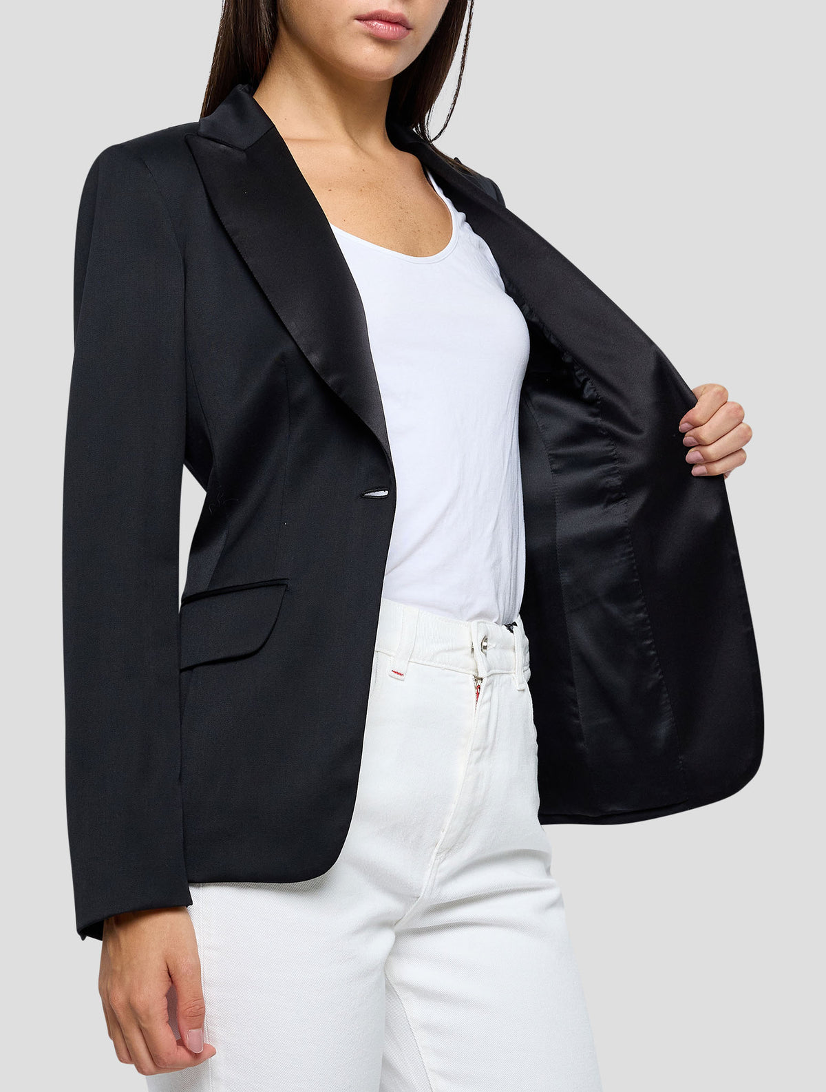 Kiton Black Virgin Wool Ea Blazer Women