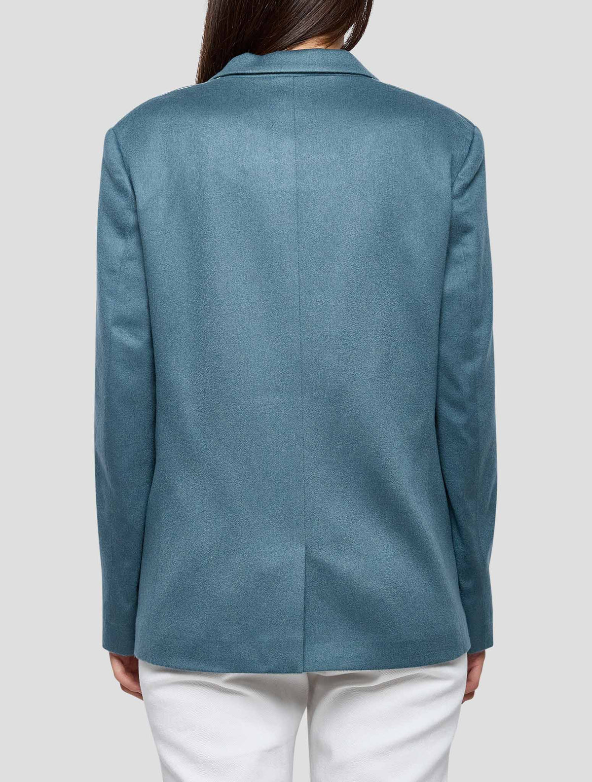 Kiton Light Blue Cashmere Pa Ea Blazer Women
