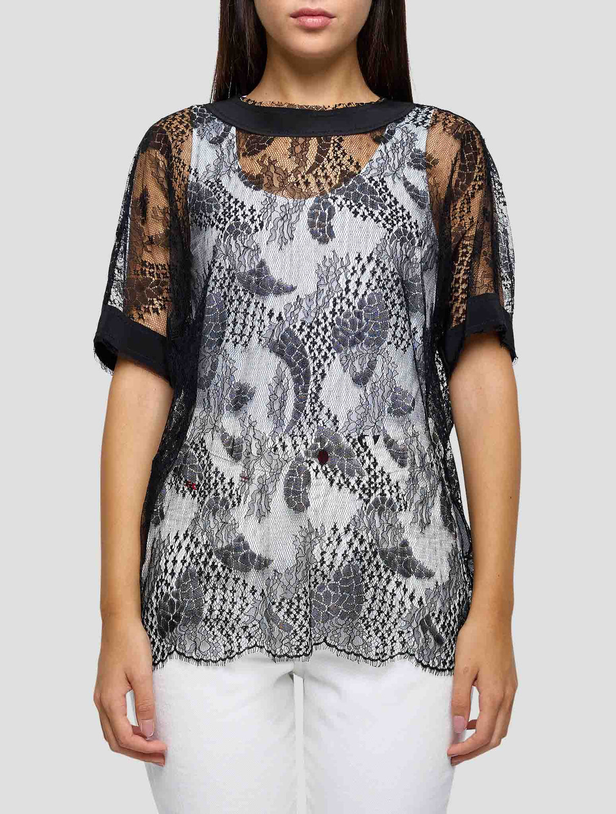 Kiton Black Viscose Pa Shirt Women