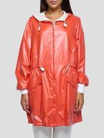 Kiton Orange White Pl Reverse Overcoat Women