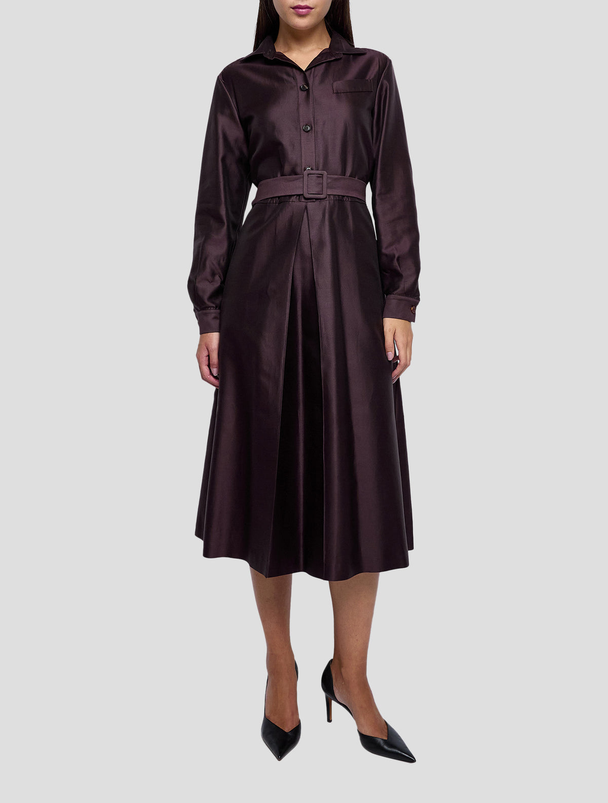 Kiton Brown Silk Cotton Dress Women