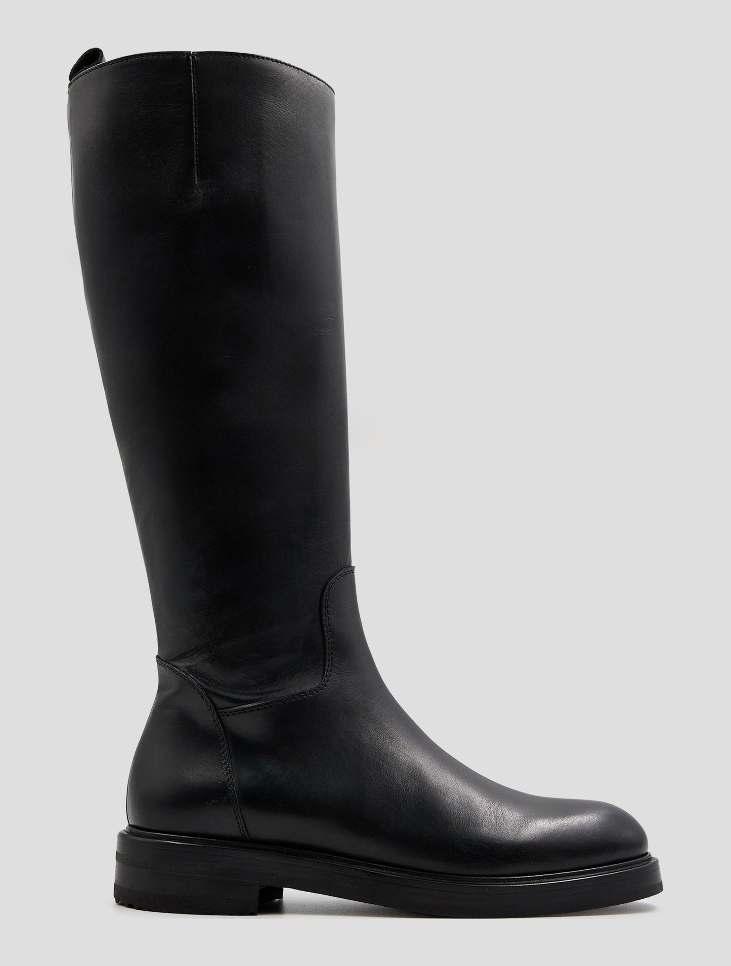 Kiton Black Leather Boots Women