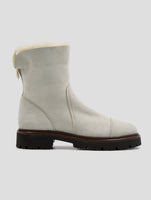 Kiton Gray Leather Shearling Boots Women