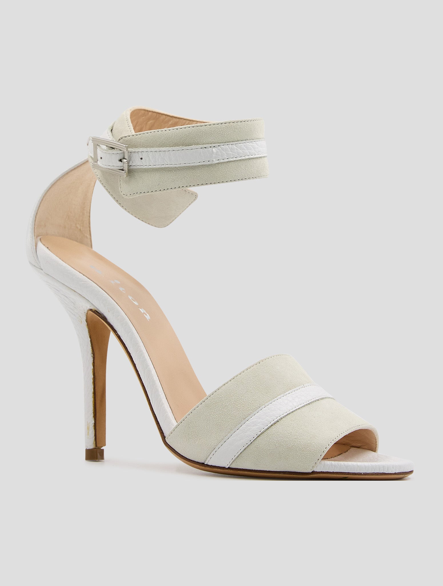 Kiton White Leather Deer Leather Suede Decollete Women