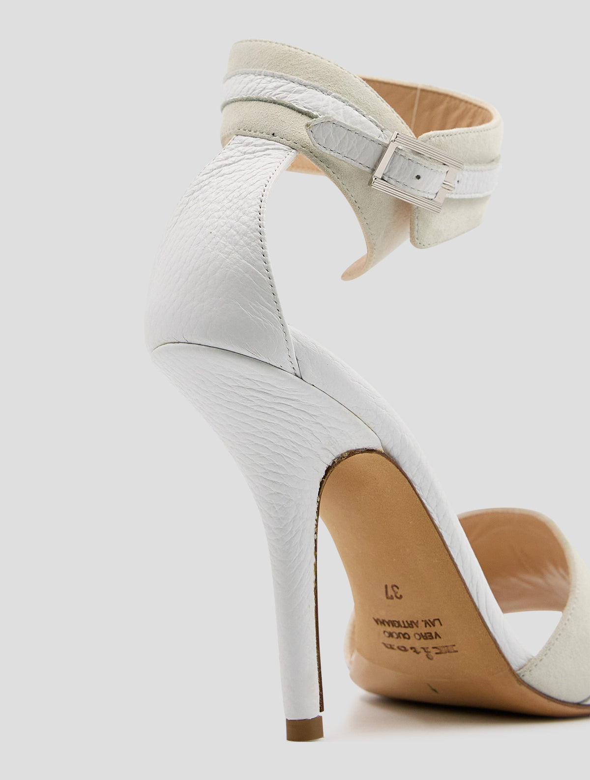 Kiton White Leather Deer Leather Suede Decollete Women