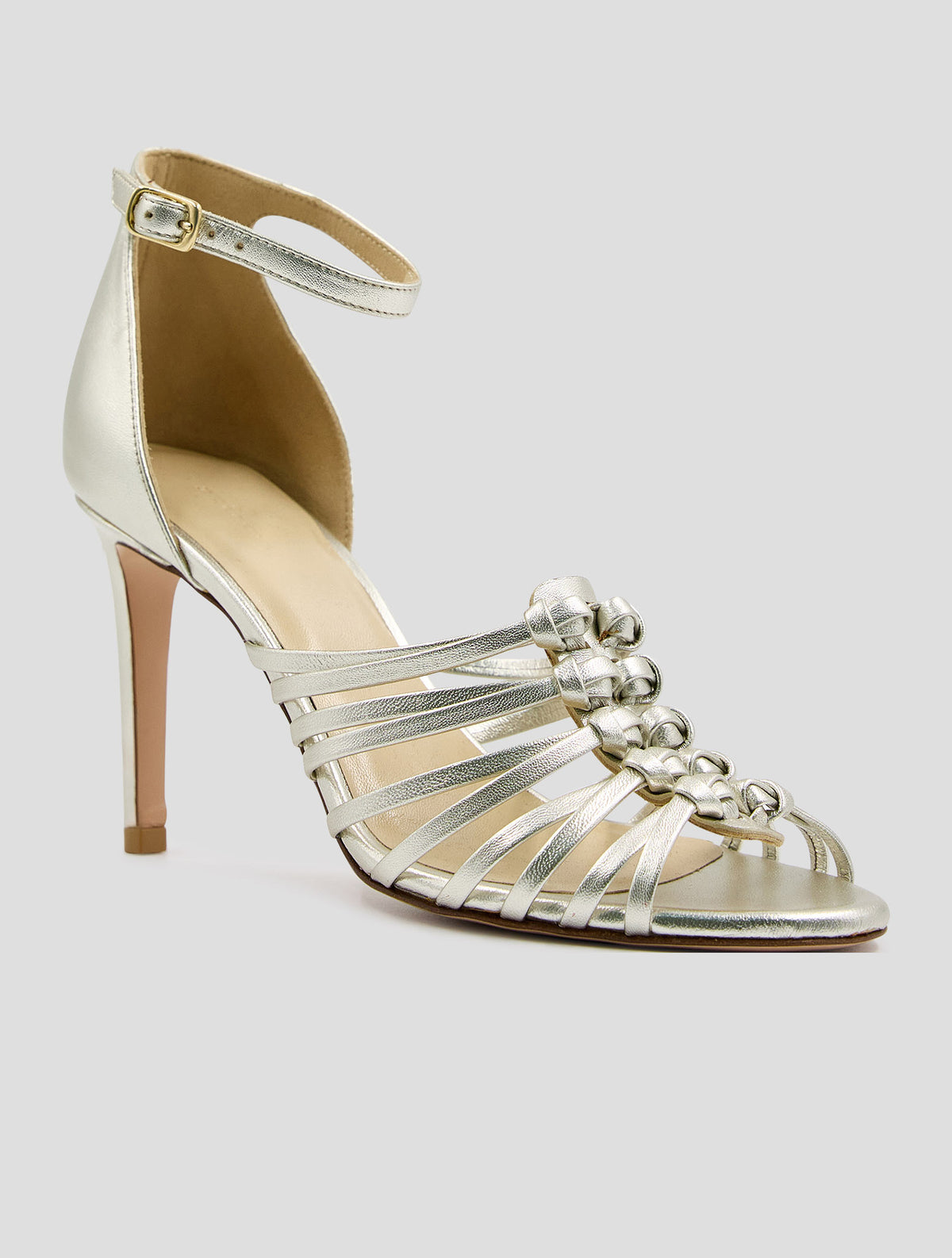 Kiton Silver Leather Decollete Women