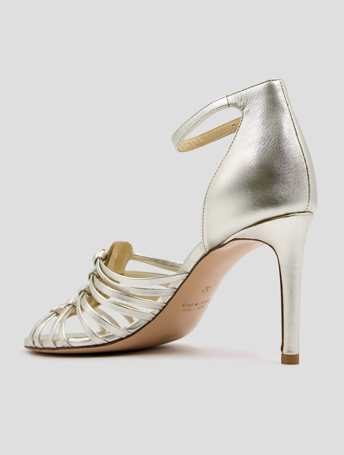 Kiton Silver Leather Decollete Women