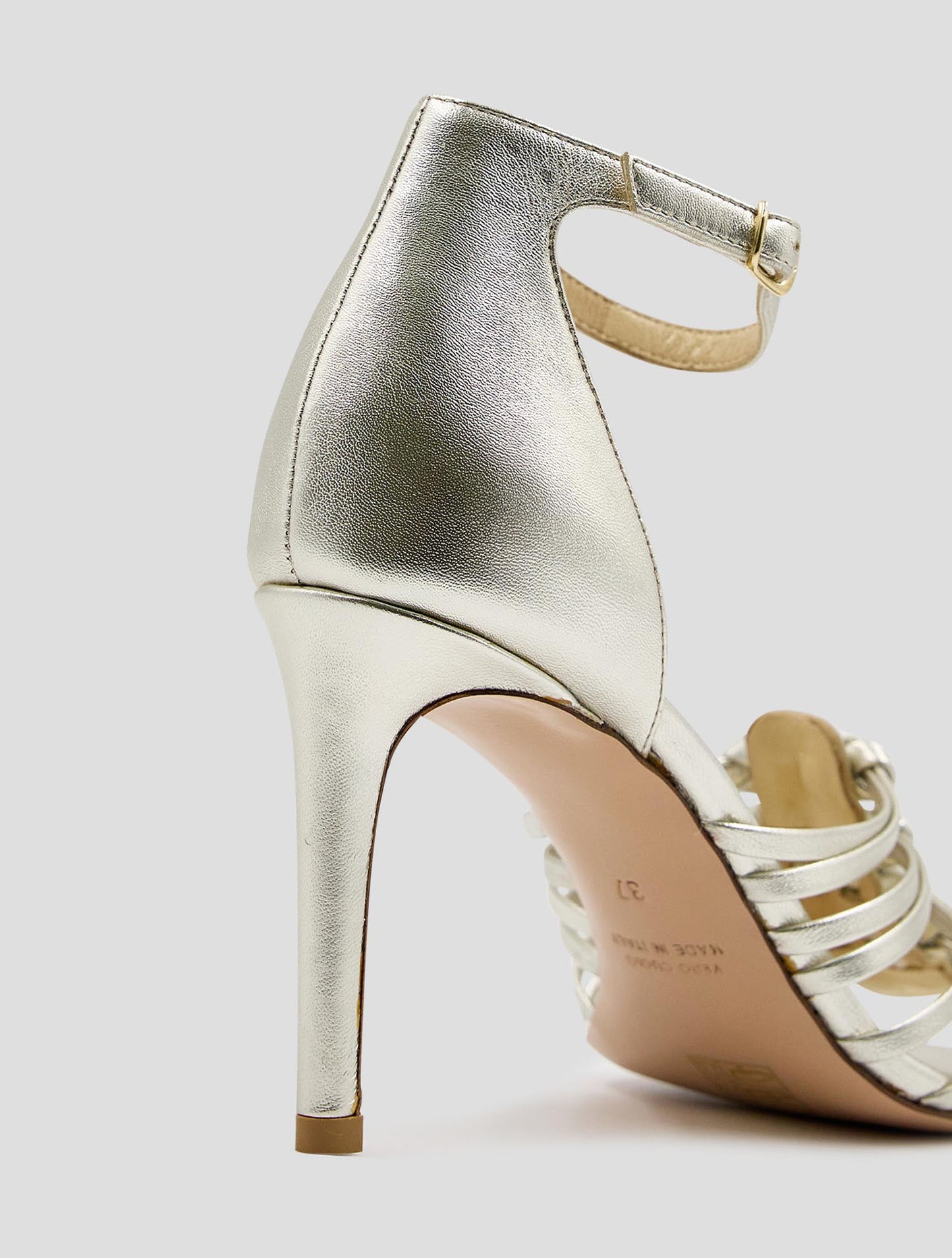 Kiton Silver Leather Decollete Women