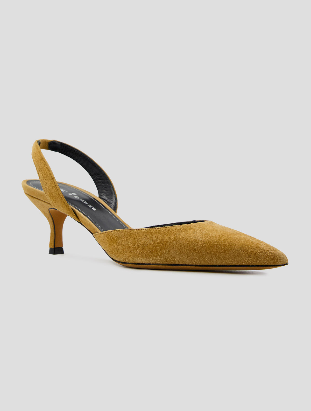 Kiton Brown Leather Suede Slingback Women