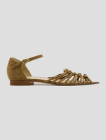Kiton Brown Leather Suede Sandals Women
