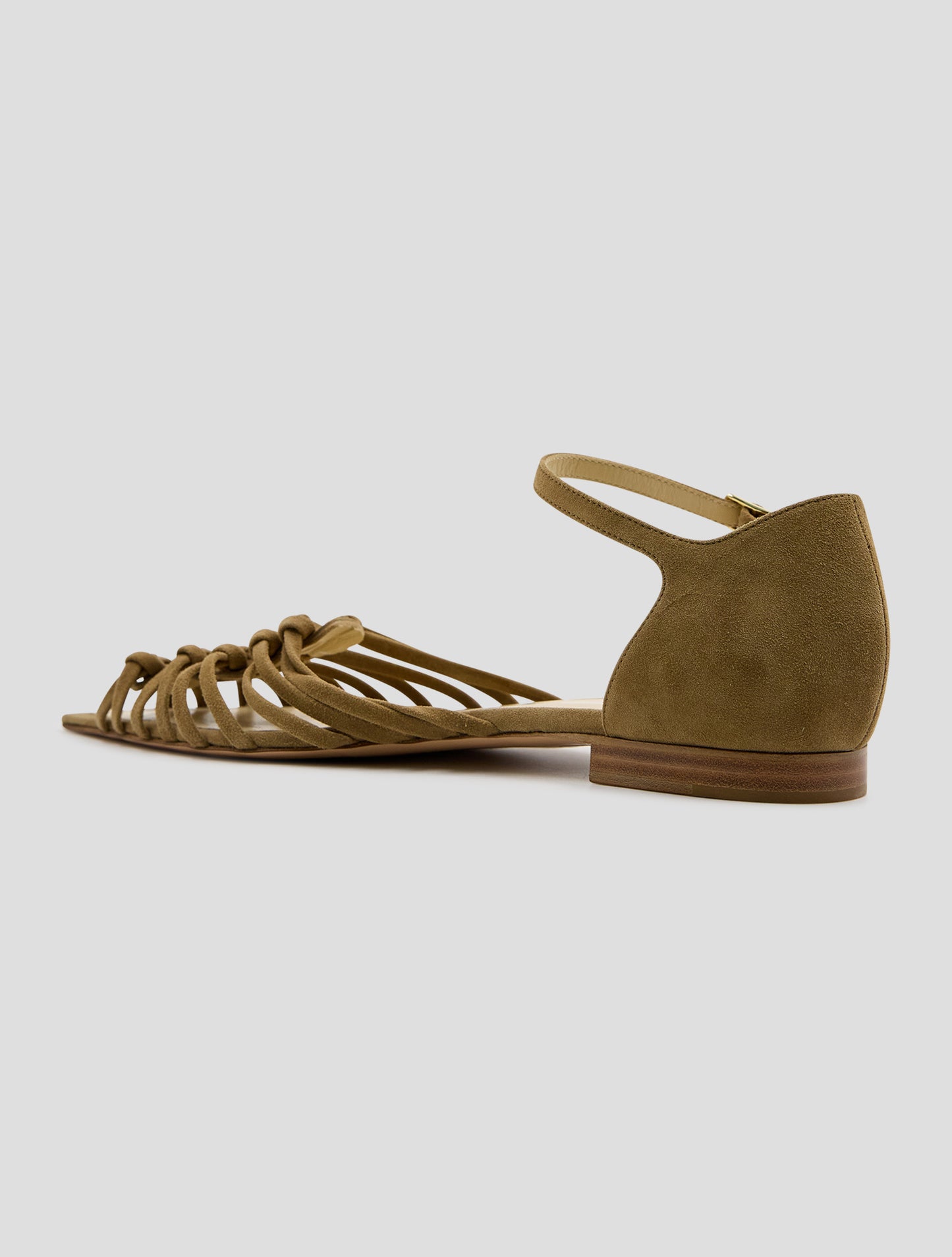 Kiton Brown Leather Suede Sandals Women