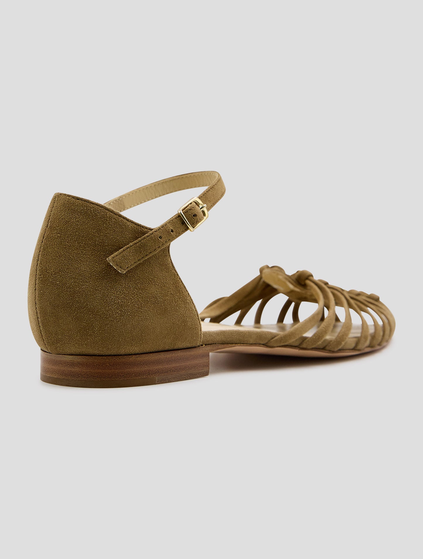 Kiton Brown Leather Suede Sandals Women