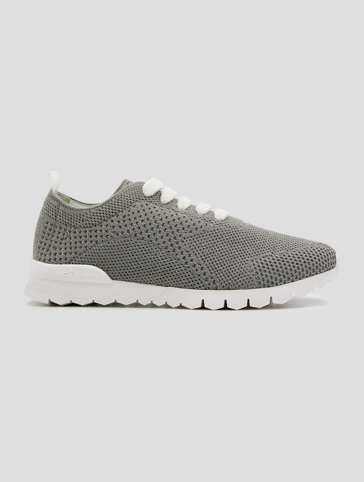 Kiton Gray Cashmere Pl Sneakers Women