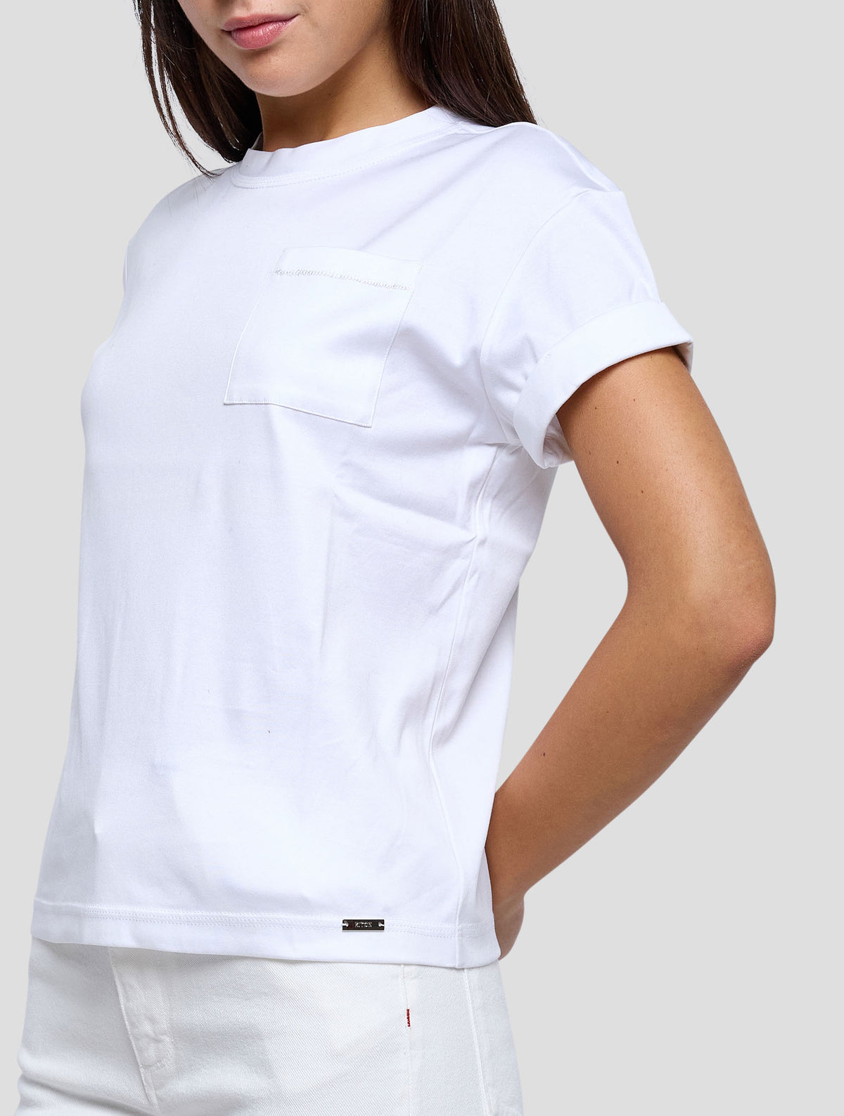 Kiton White Cotton T-Shirt Women