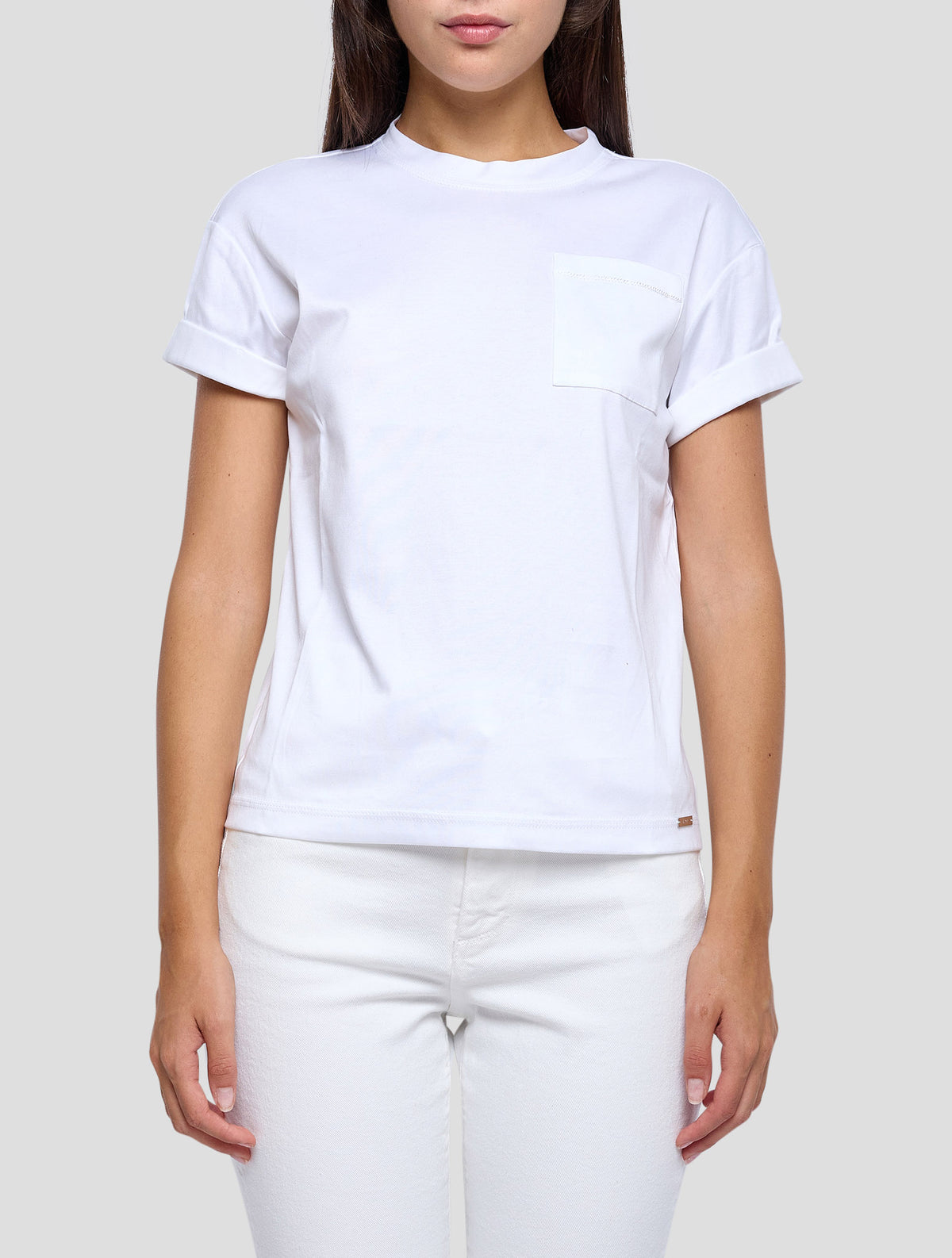 Kiton White Cotton T-Shirt Women