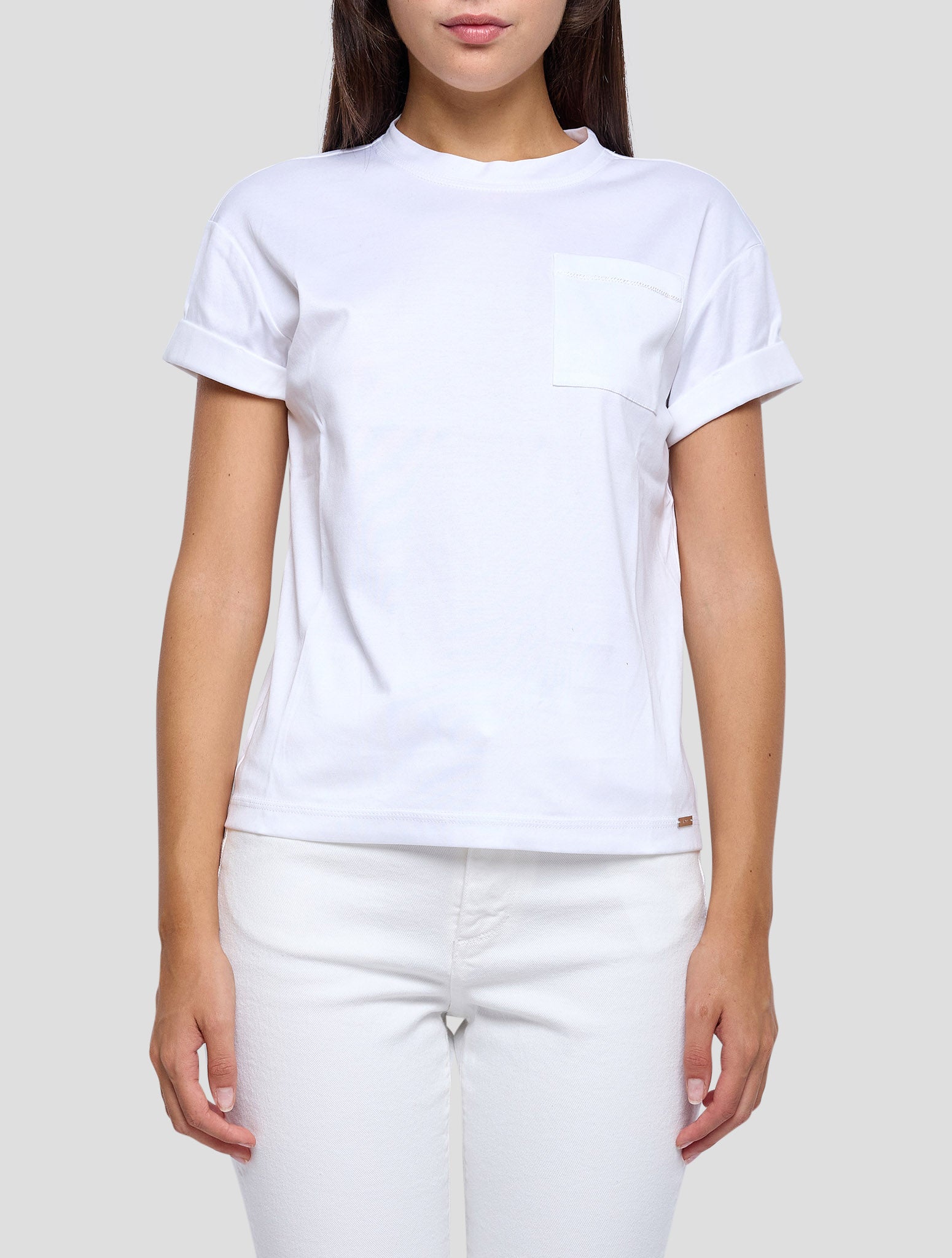 Kiton White Cotton T-Shirt Women