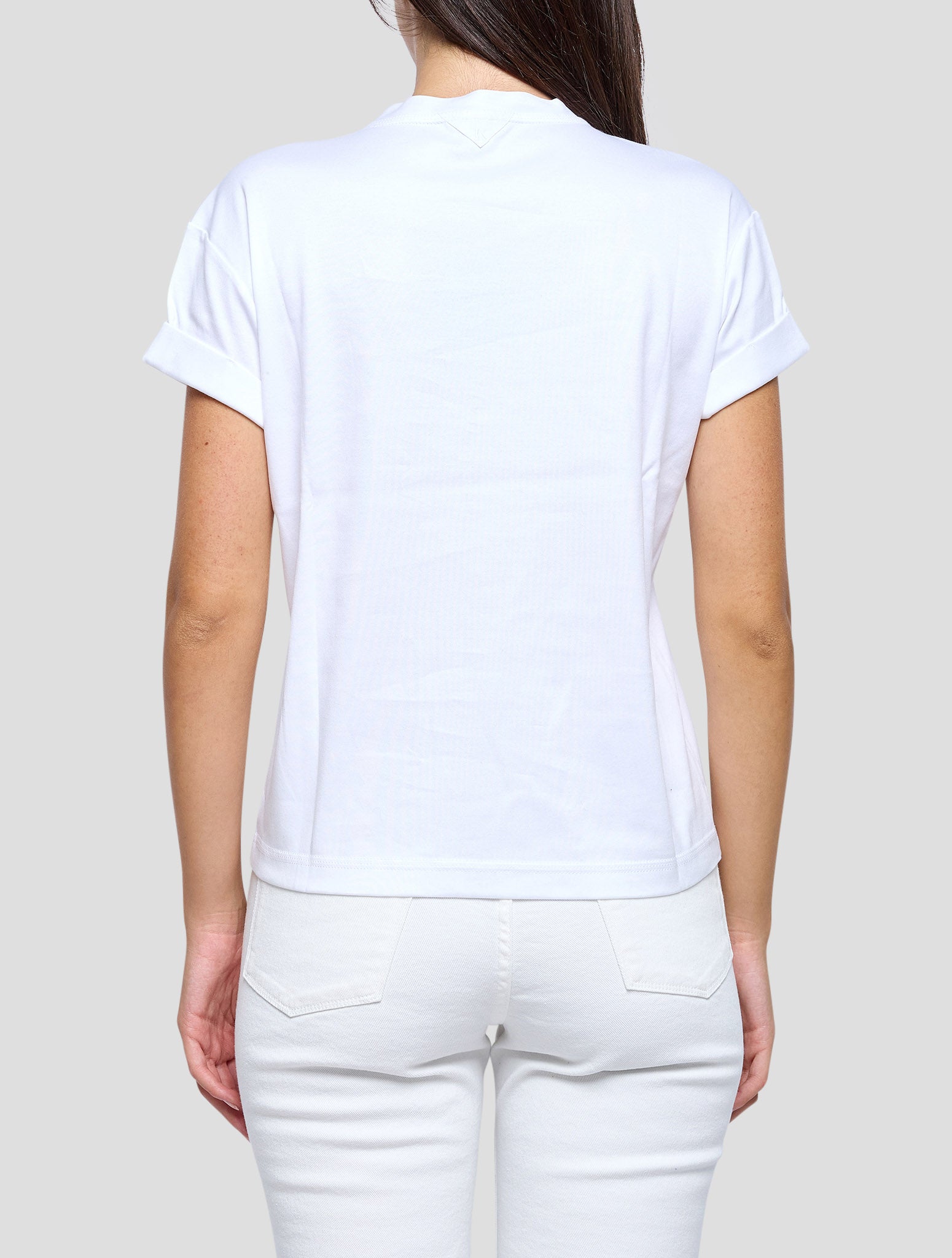 Kiton White Cotton T-Shirt Women