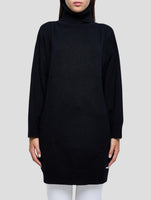 Kiton Black Cashmere Sweater Turtleneck Women