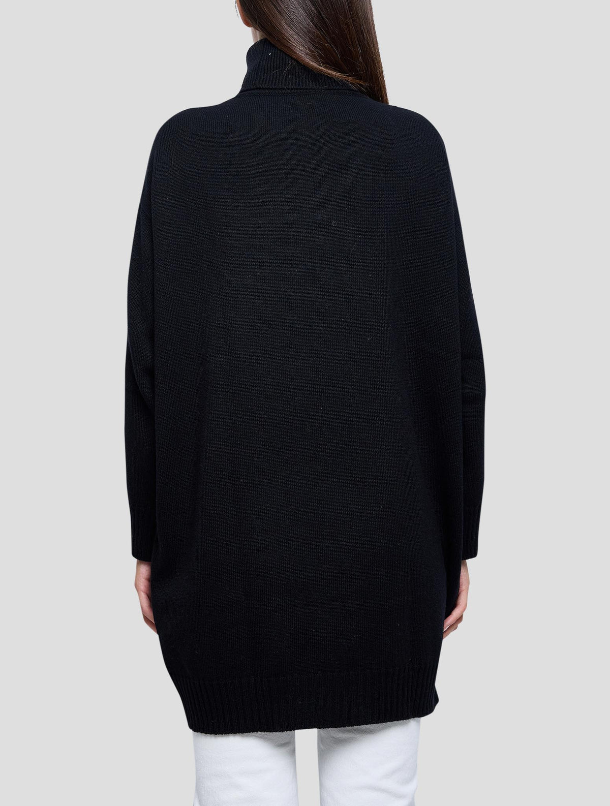 Kiton Black Cashmere Sweater Turtleneck Women