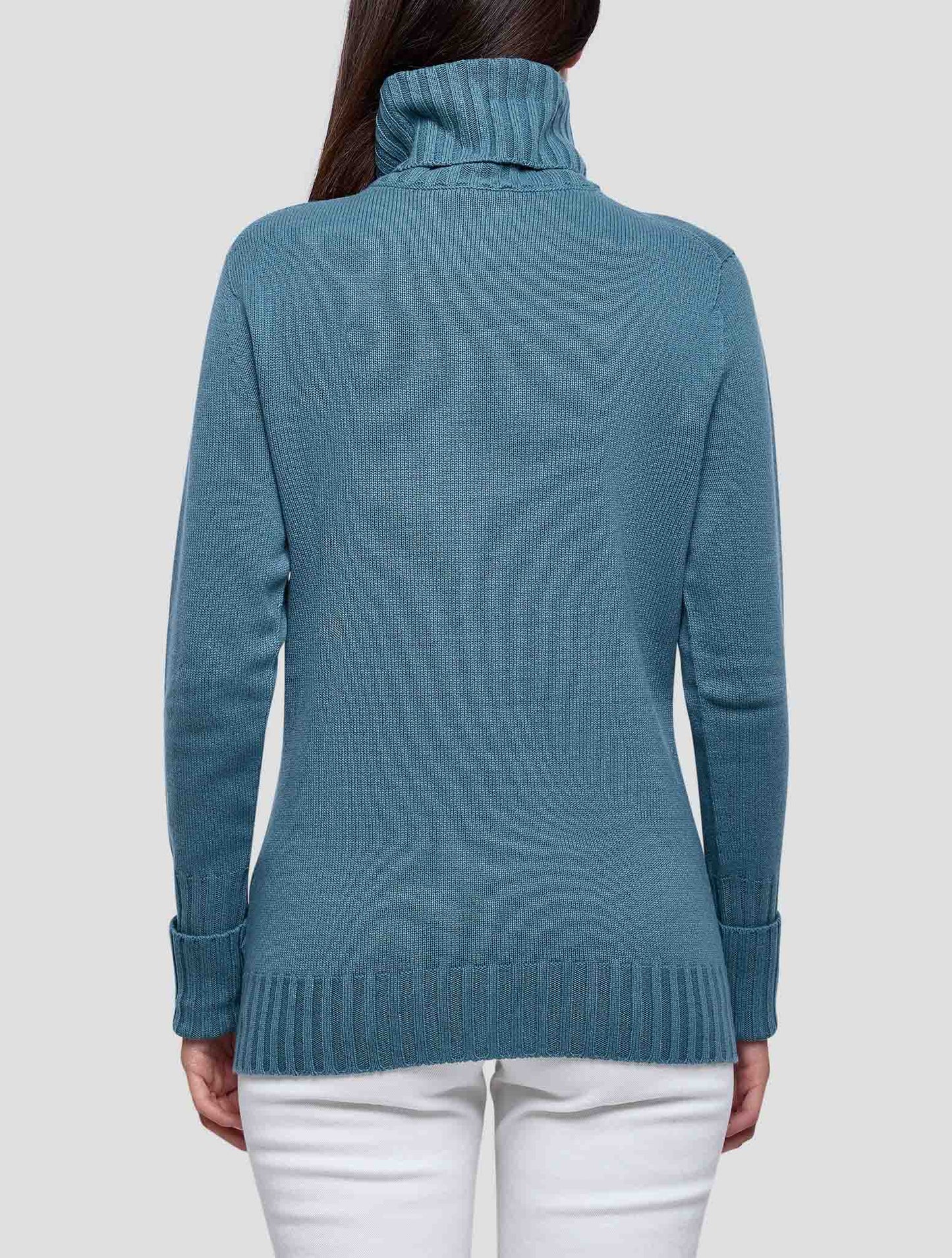 Kiton Green Cashmere Sweater Turtleneck Women