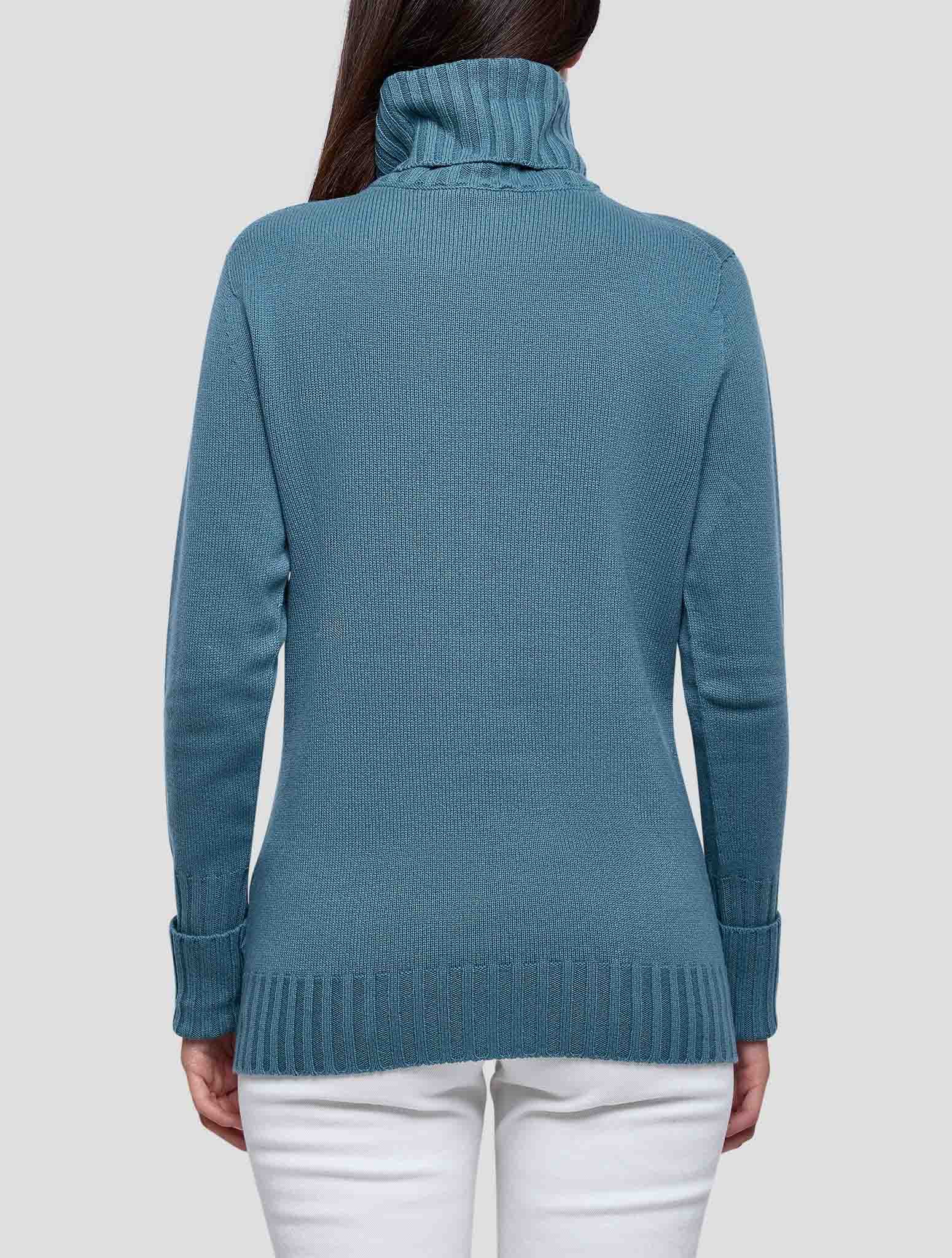 Kiton Green Cashmere Sweater Turtleneck Women