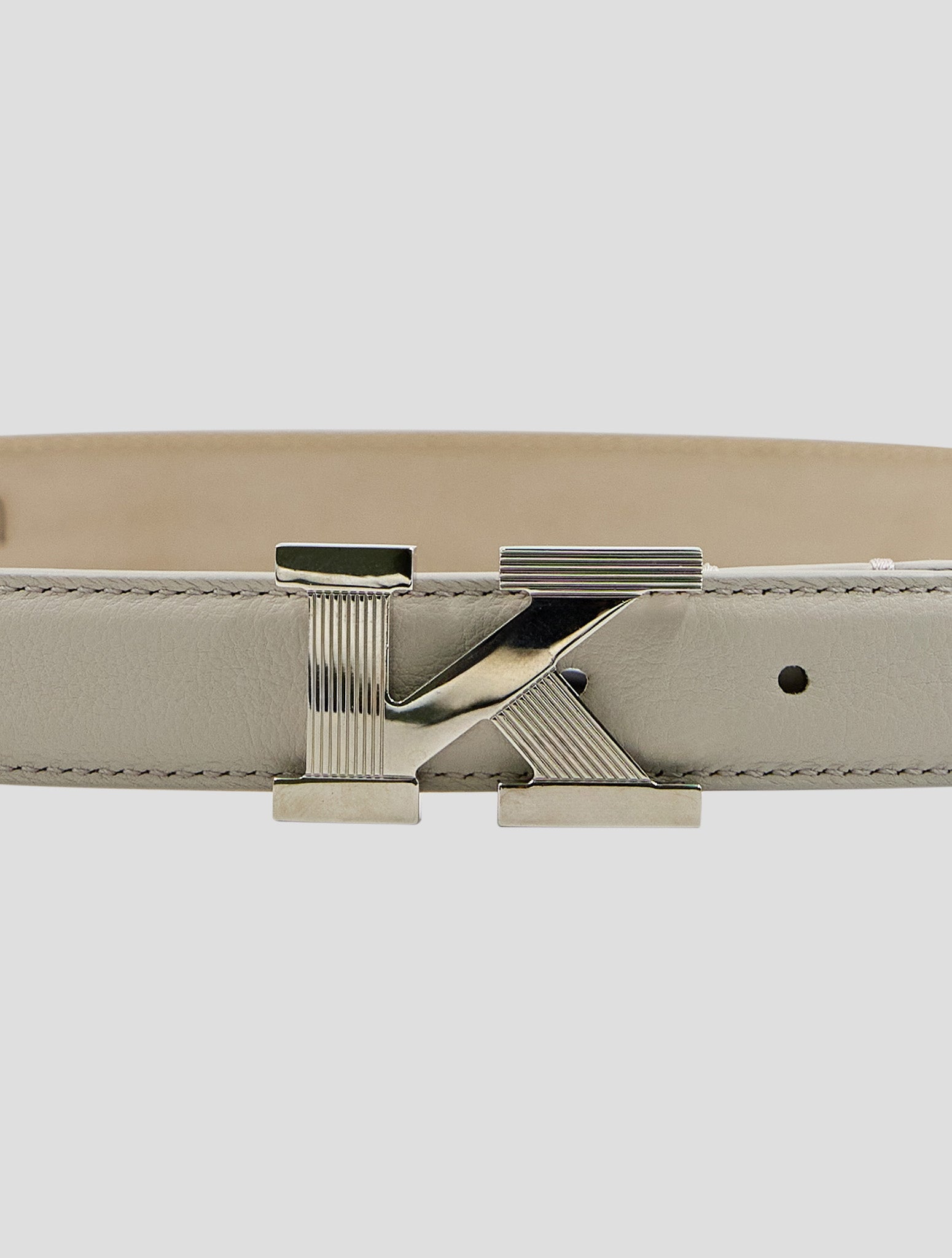 Kiton Beige Leather Lamb Belt Women