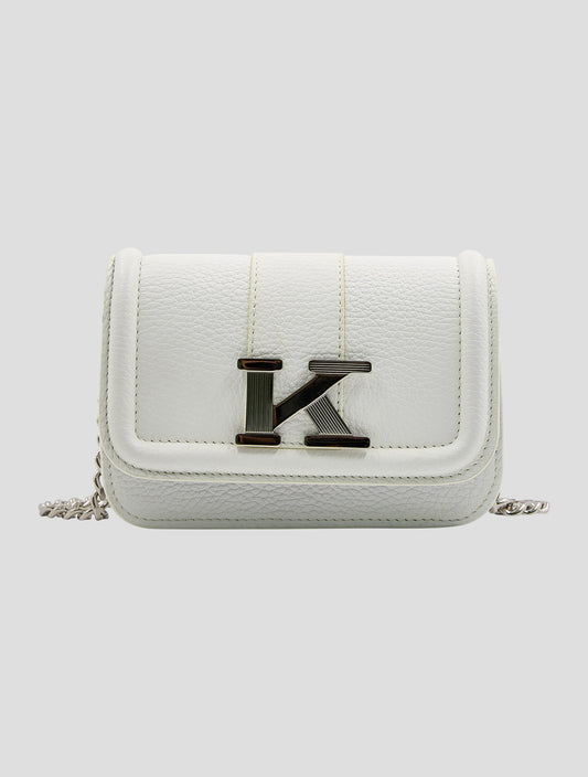 Kiton White Leather Mini Bag Women