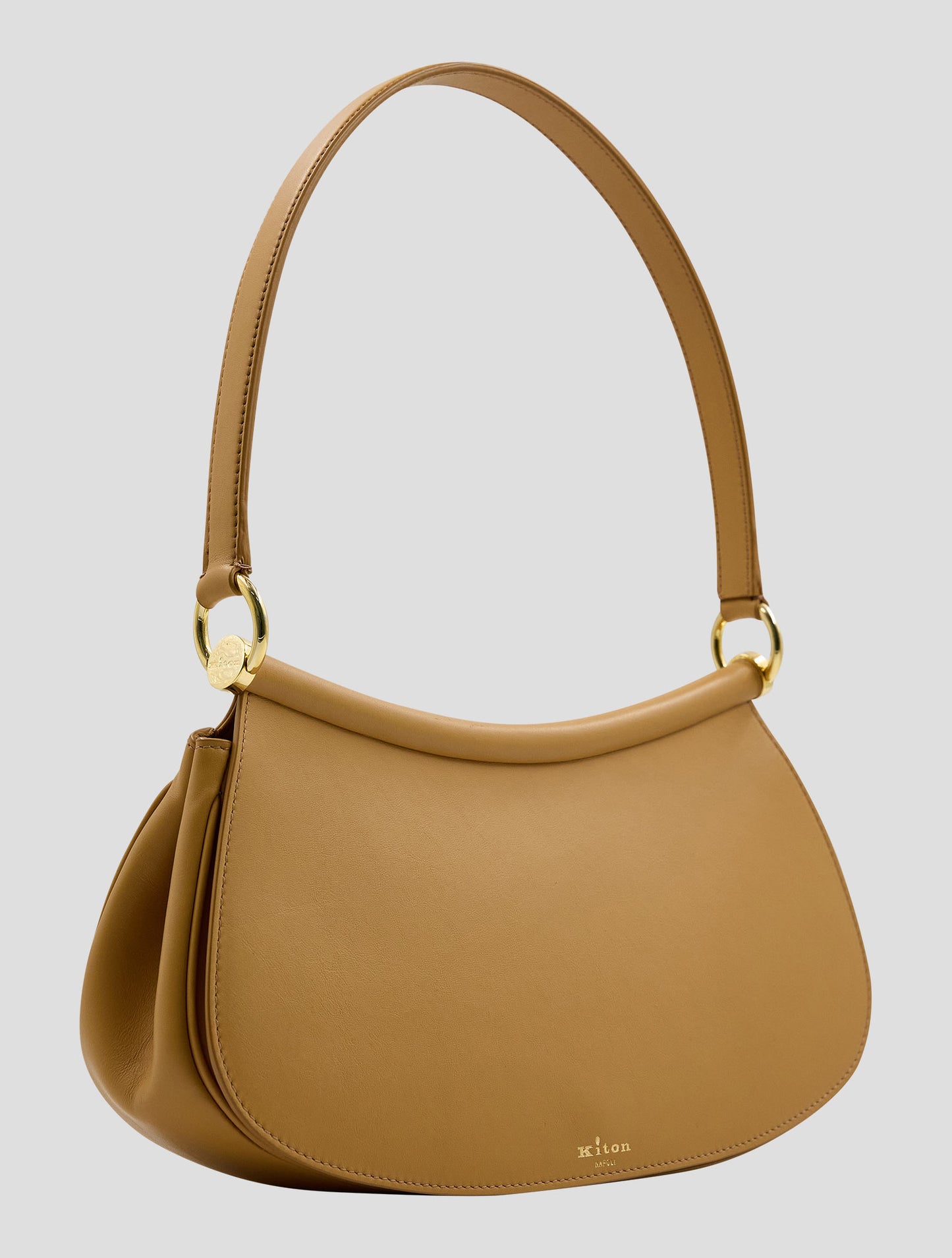 Kiton Brown Leather Lamb Bag Women
