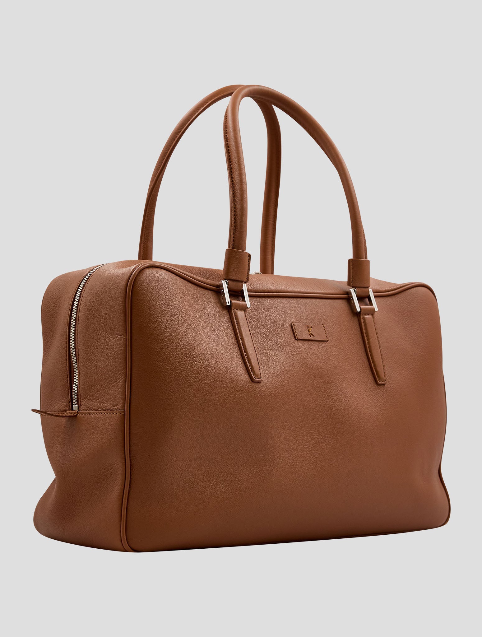 Kiton Brown Leather Calf Bag Women