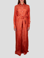 Kiton Orange Silk Dress Women