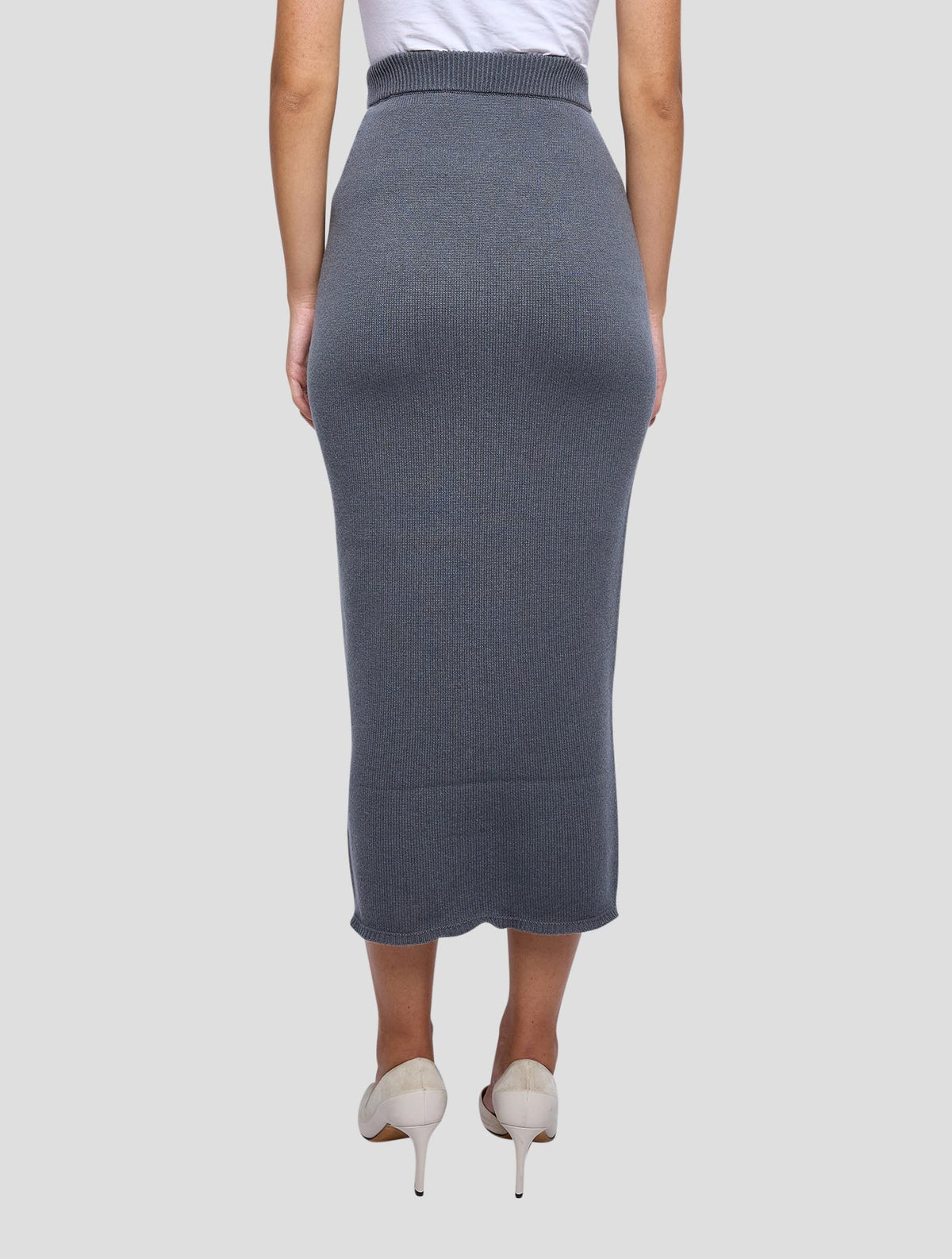 Kiton Gray Cashmere Skirt Women