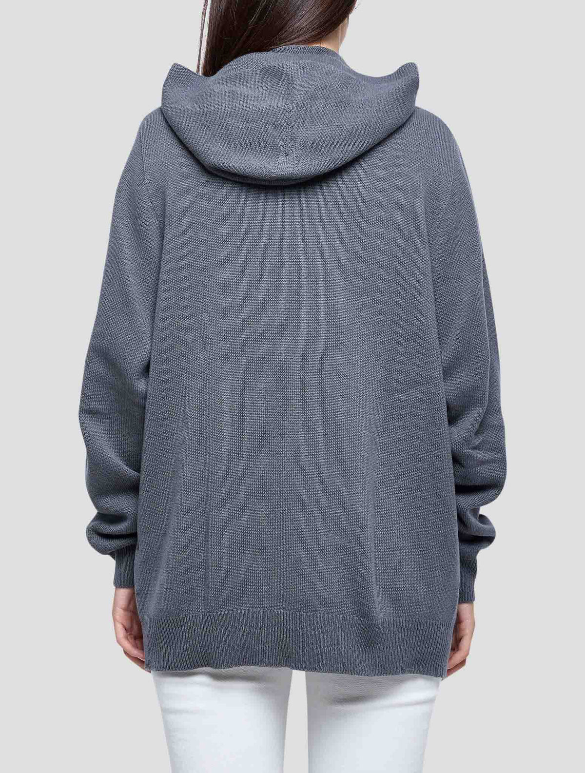 Kiton Gray Cashmere Sweater Hoodie Women