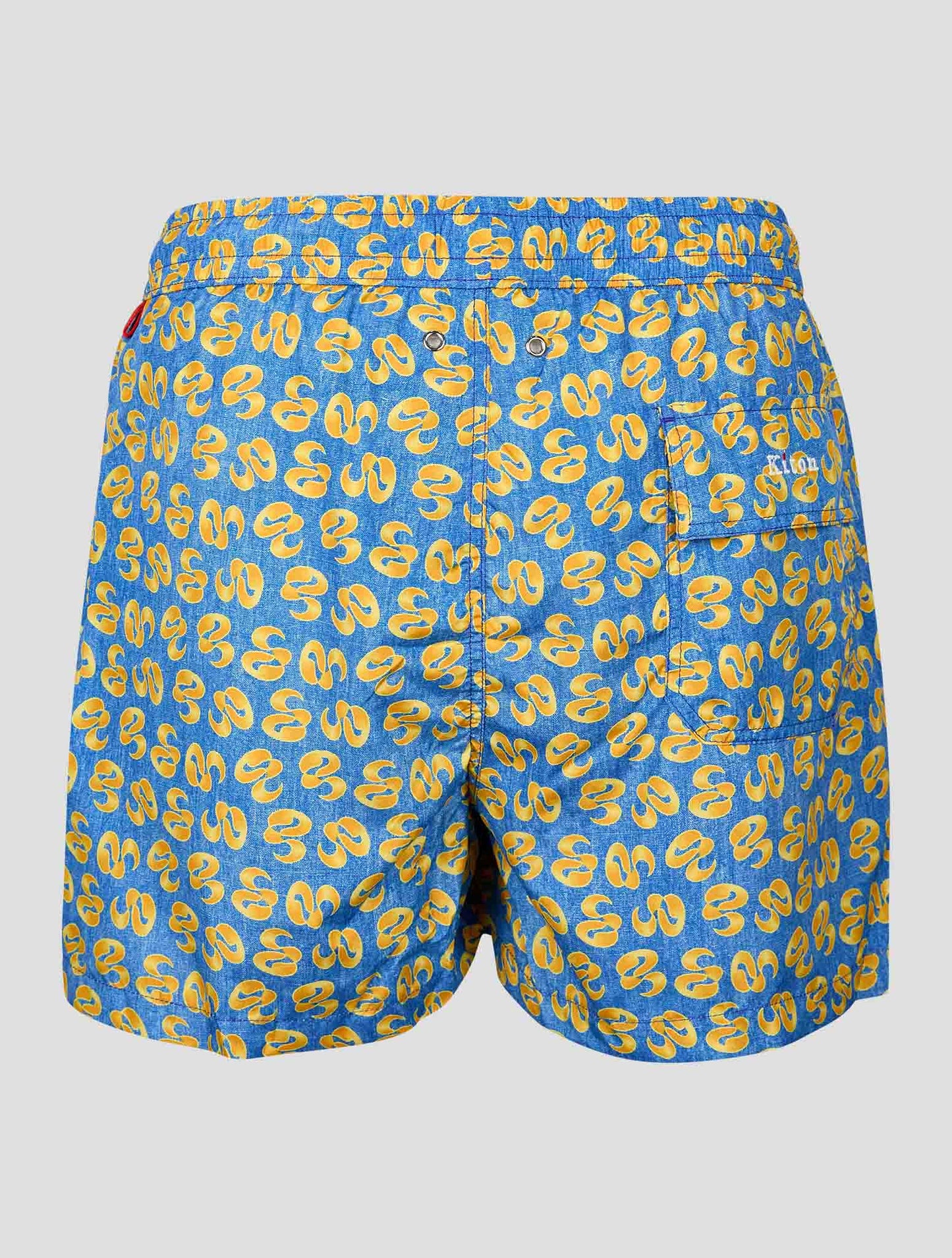 Kiton Light Blue Yellow Pl Swim Trunks