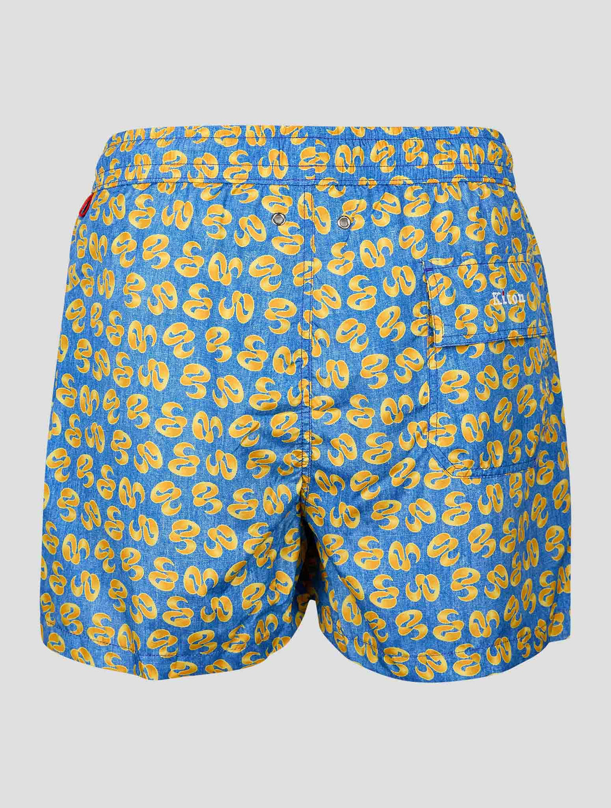 Kiton Light Blue Yellow Pl Swim Trunks