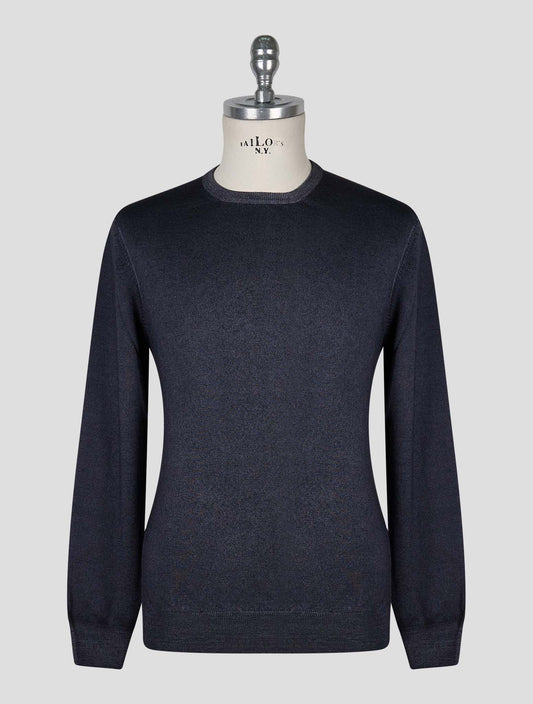 Kiton Gray Wool Sweater Crewneck