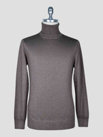 Kiton Brown Wool Sweater Turtleneck