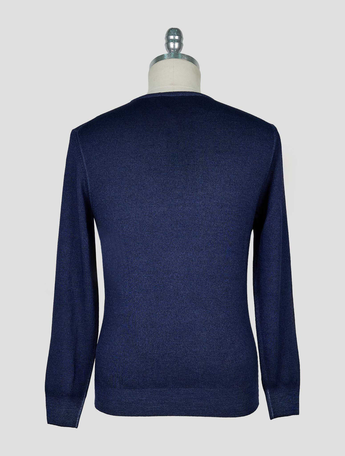 Kiton Blue Wool Sweater Crewneck
