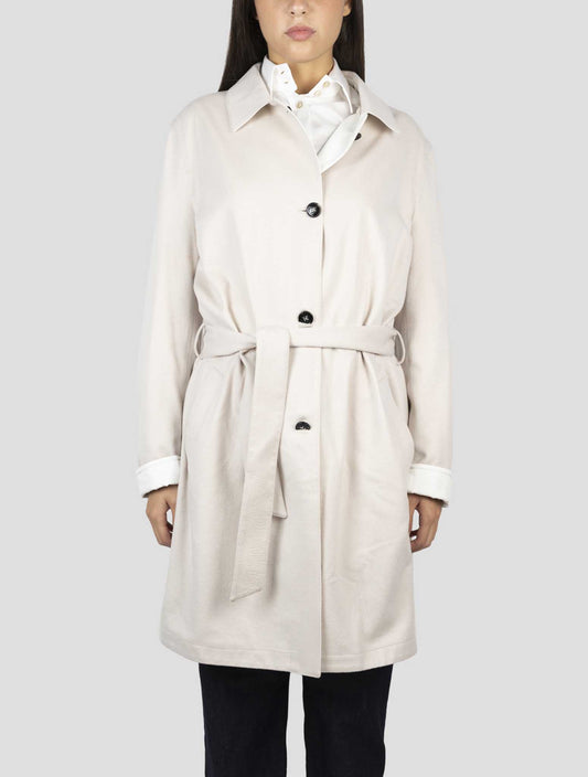 Kiton Beige Cashmere Pl Reverse Overcoat