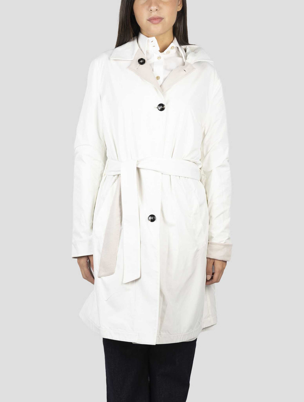 Kiton Beige Cashmere Pl Reverse Overcoat
