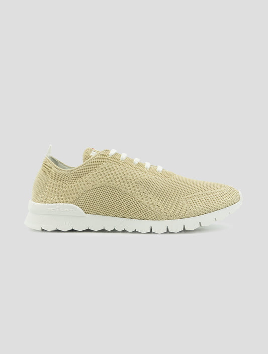 Kiton Beige Cotton Ea Sneakers