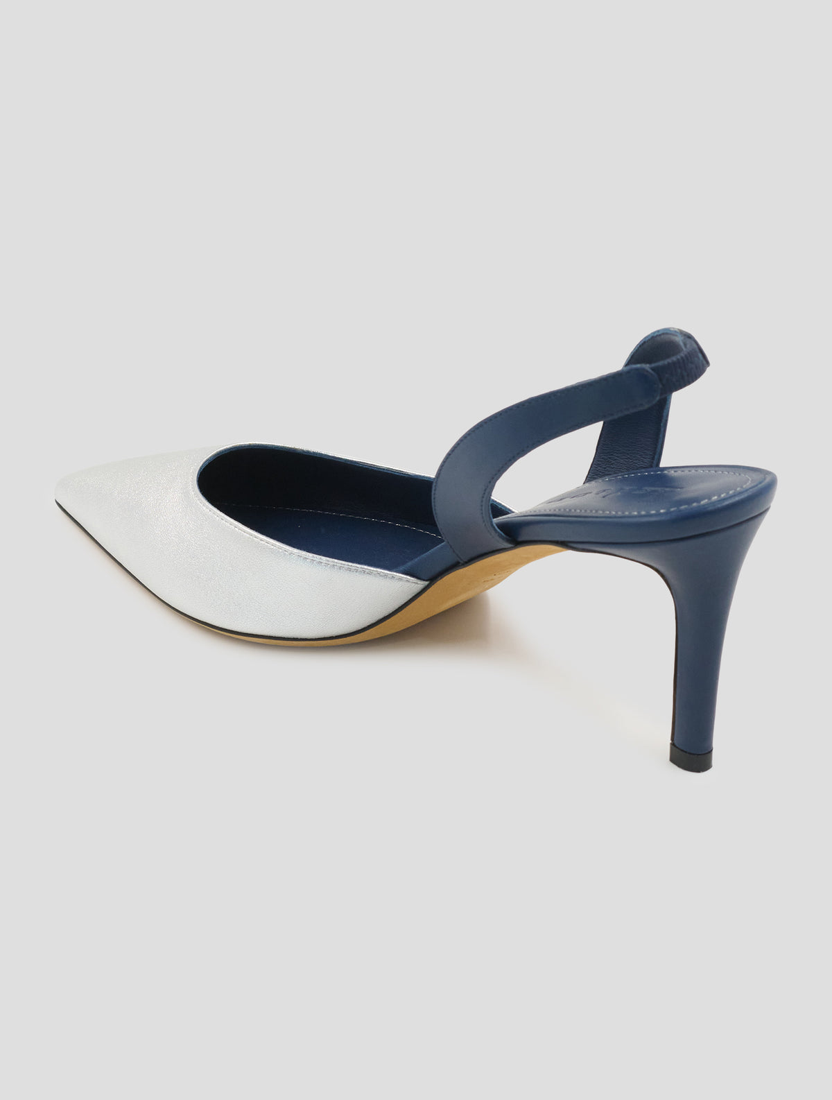 Kiton Blue Silver Leather  Decollete