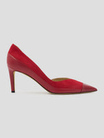 Kiton Red Leather Suede Leather  Decollete