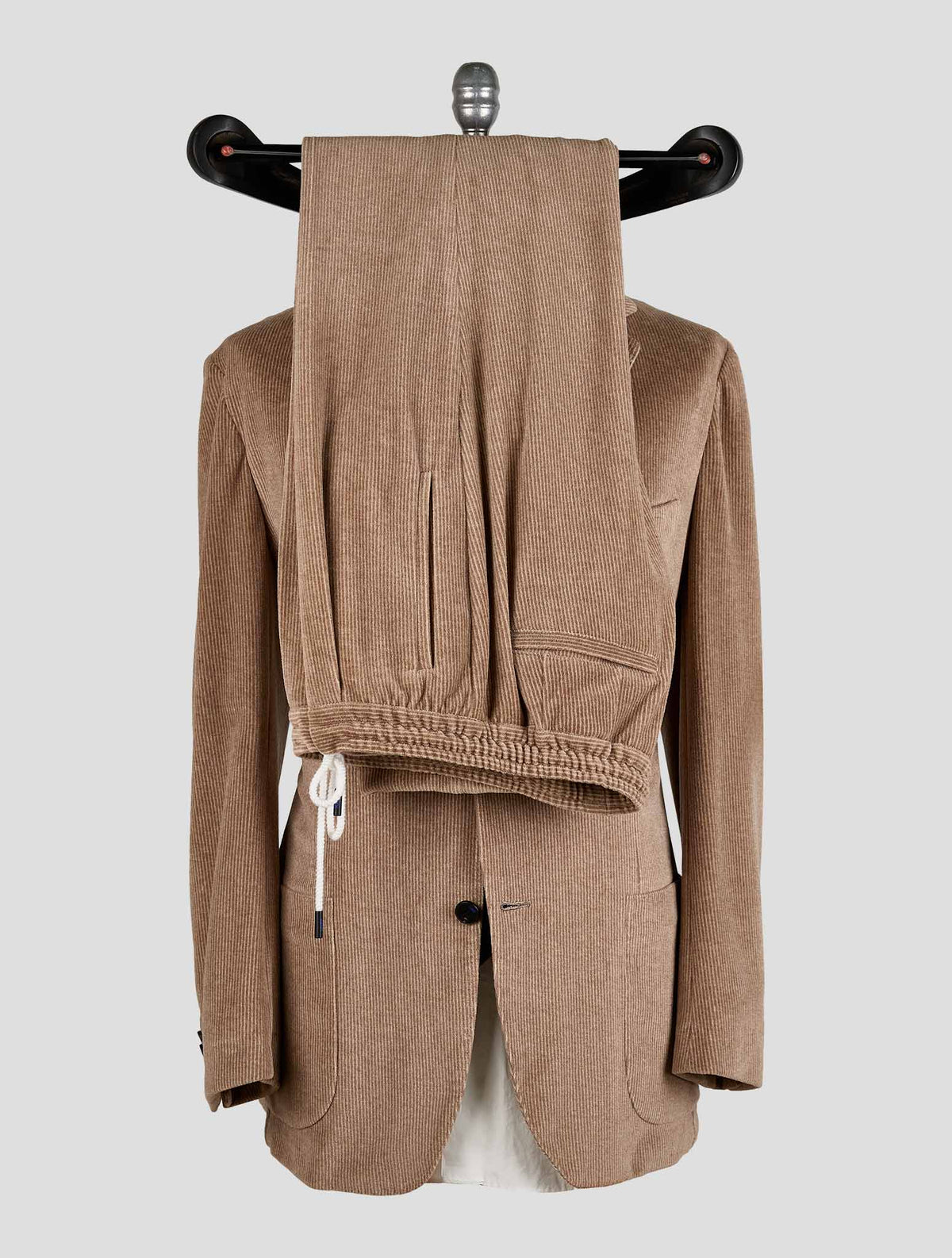 Kiton Knt Brown Cotton Pa Velvet Suit