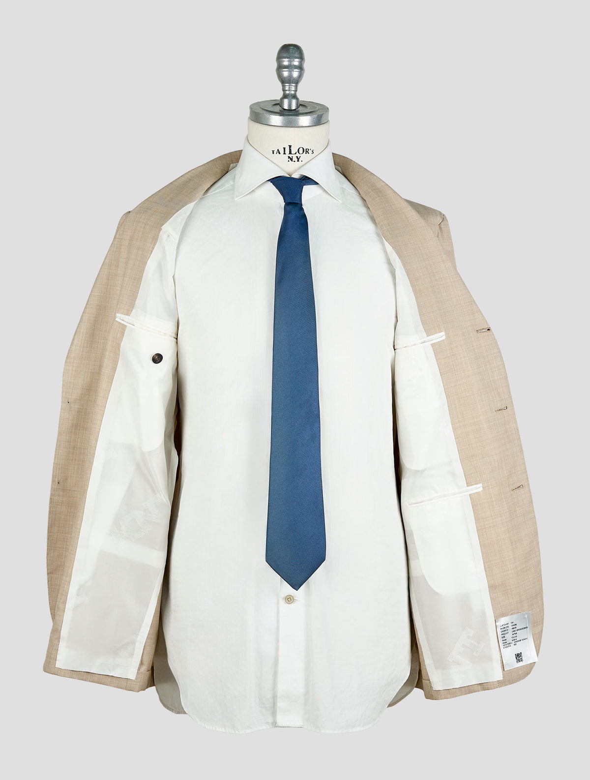 Kiton Knt Beige Virgin Wool Suit