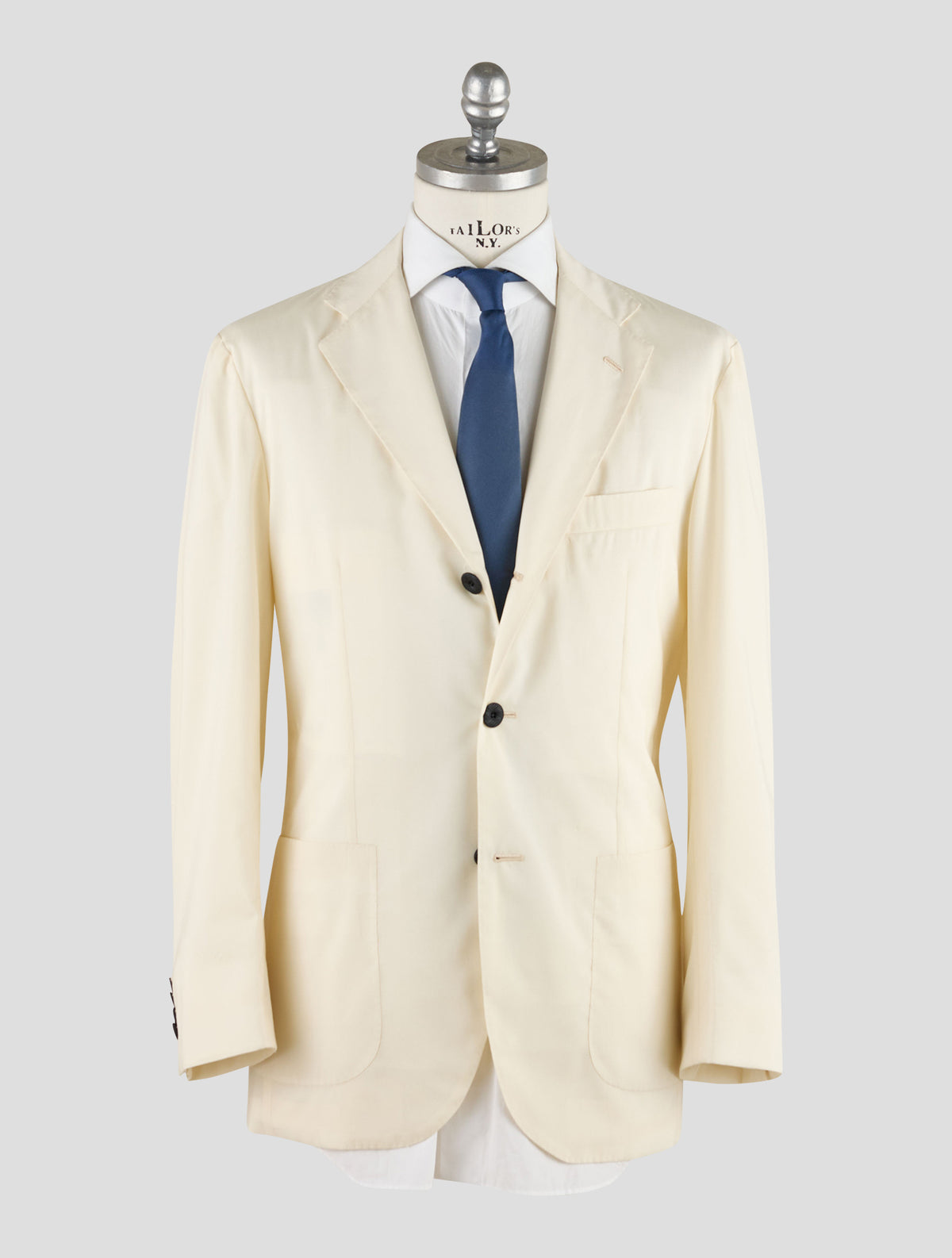 Kiton Knt White Virgin Wool Suit