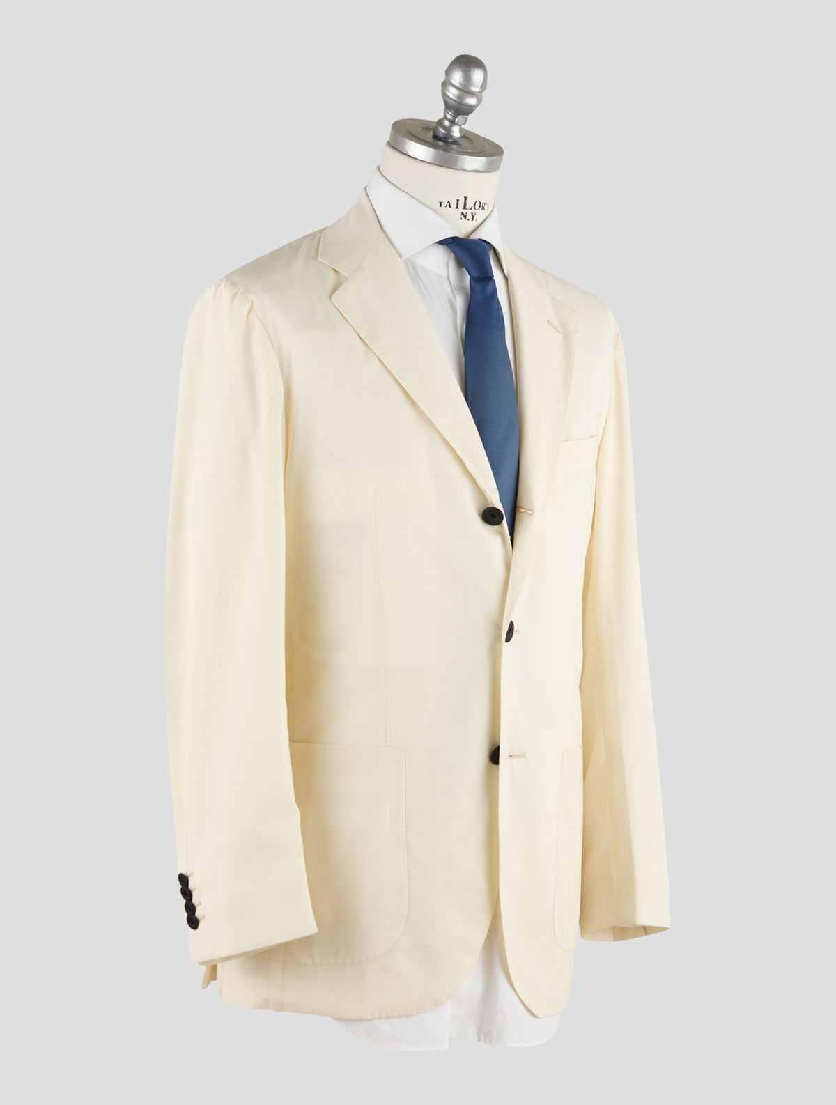 Kiton Knt White Virgin Wool Suit