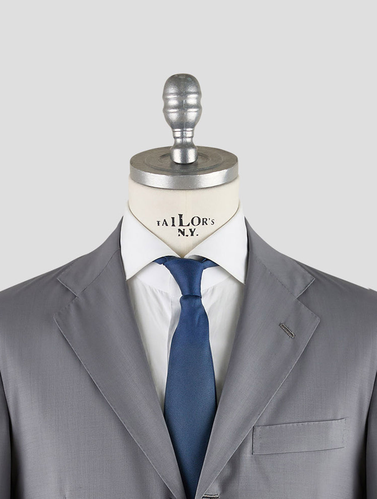 Kiton Knt Gray Virgin Wool Suit